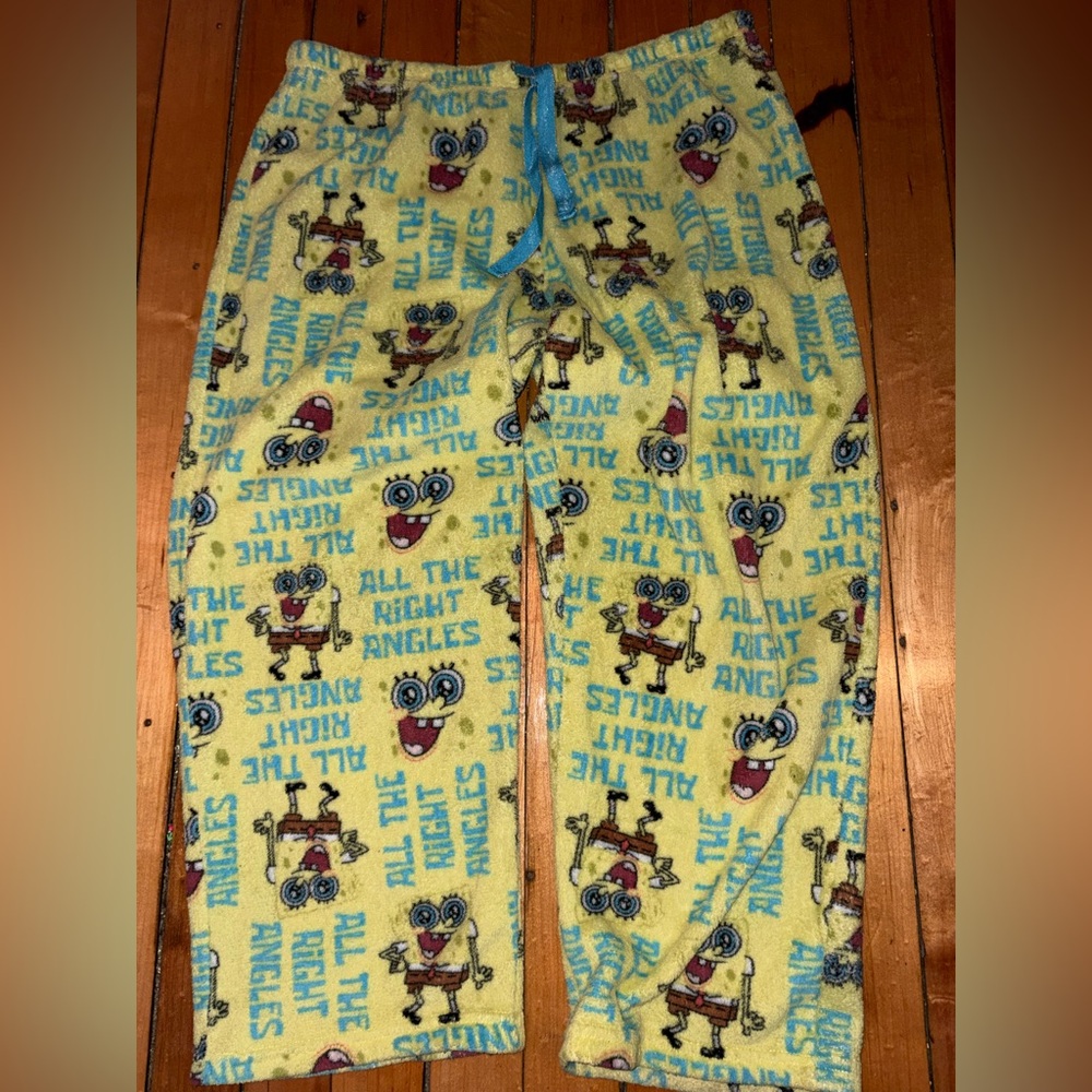 Y2K Spongebob Fluffy Pajama pants
